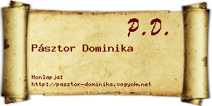 Pásztor Dominika névjegykártya
