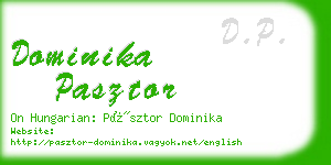 dominika pasztor business card